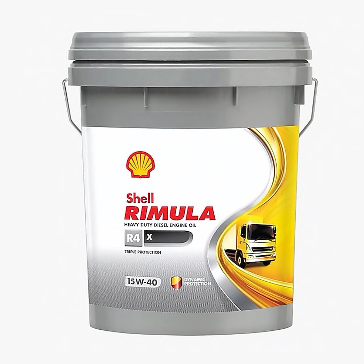 Shell Rimula R4X Pail, and 4 L Pack