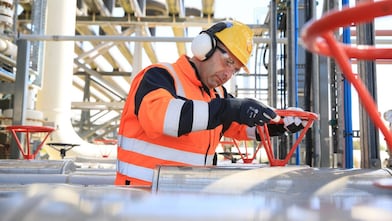 Shell engineer working on the gas plant