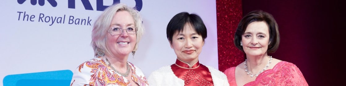 Yee Yee, receiving an award