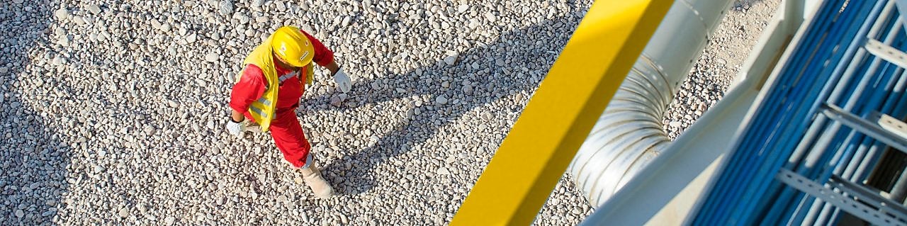 Shell engineer in a refinery