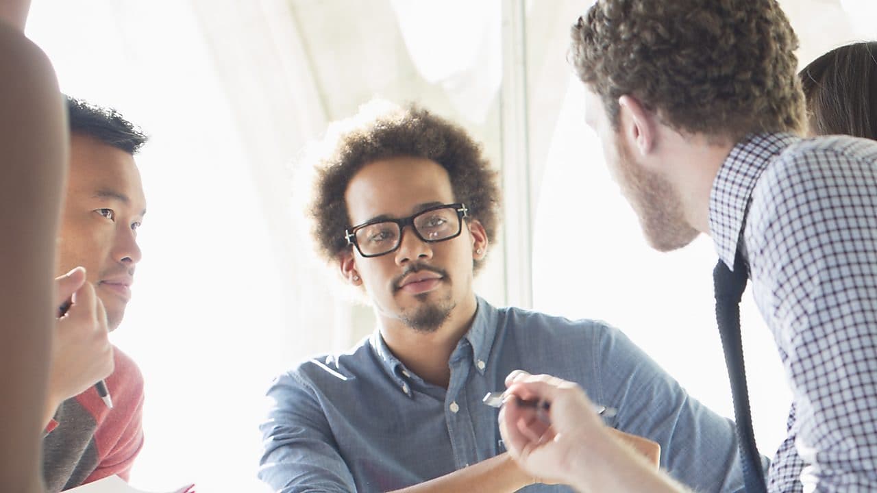 Business people in discussion