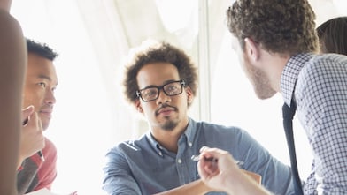 Business people in discussion