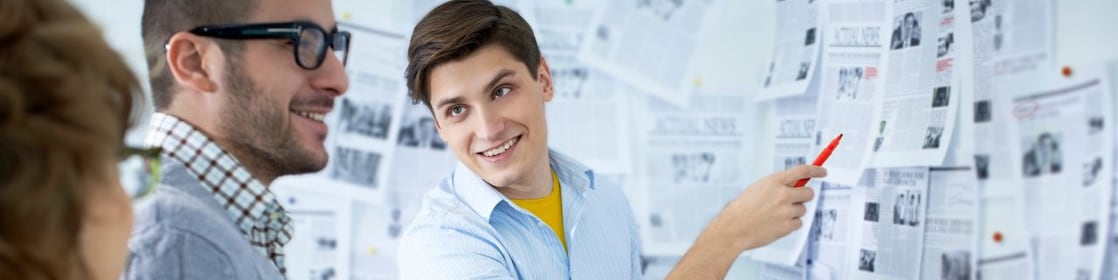 A man giving business presentation