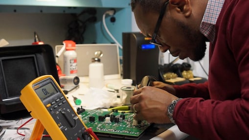 Shell TechWorks engineers at work in a workshop